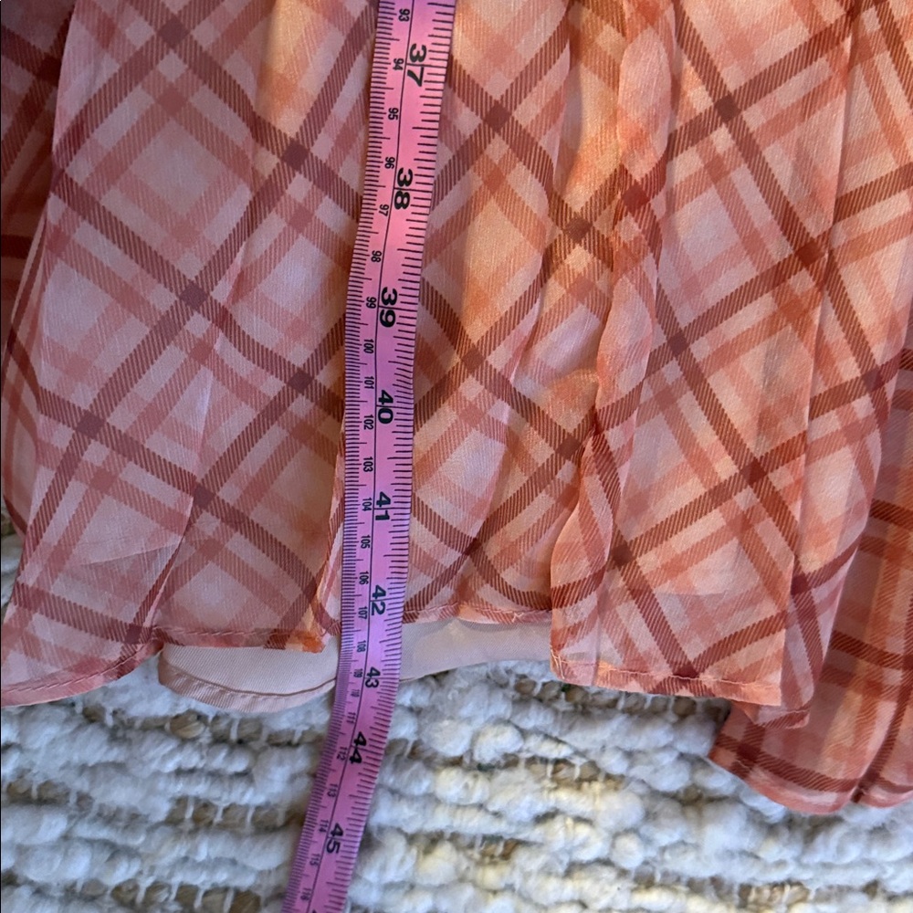 🩷NWT Acler Matisson Peach pleated dress long sleeves - Picture 9 of 9